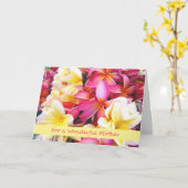 誕生日お母さん熱帯花 カード (黄色い花)