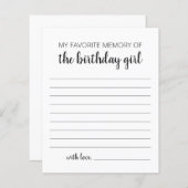 誕生日お気に入りのの女の子の私の記憶 (正面/裏面)