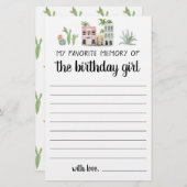 誕生日お気に入りのの女の子の私の記憶 (正面/裏面)