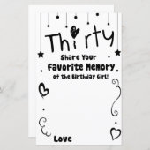 誕生日お気に入りのの女の子の30の記憶 (正面/裏面)