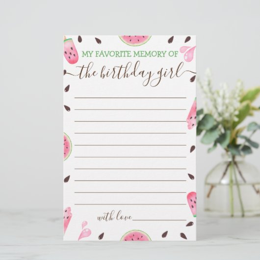誕生日お気に入りのガールカードの私の記憶 (スタンド正面)
