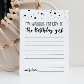 誕生日お気に入りのガールカードの私の記憶 招待状
