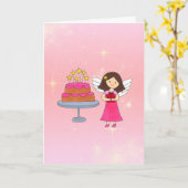 誕生日お気に入りのパーティー折り返しグリーティングカード カード (黄色い花)