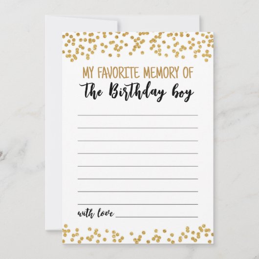 誕生日お気に入りのボーイゲームカードの私の記憶 招待状 (正面)