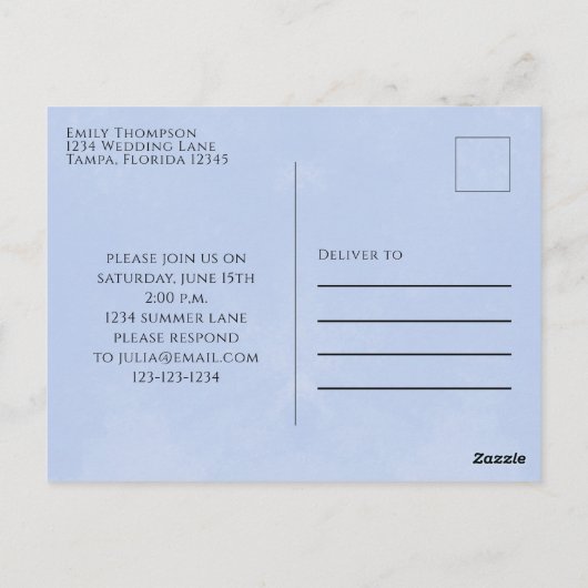 誕生日お洒落サマープールパーティーおもしろい水着 ポストカード (裏面)