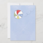 誕生日お洒落サマープールパーティーおもしろい水着 招待状 (裏面)