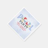 誕生日お洒落サマープールパーティービーチボールC スタンダードカクテルナプキン (角)