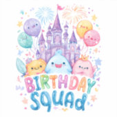 誕生日お洒落シャツ | 城とバルーンのグラフ シール (正面)