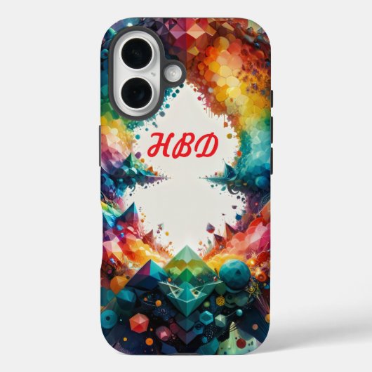 誕生日お洒落用HBD Case-Mate iPhoneケース (裏面)