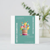 誕生日お祝いカード 招待状 (スタンド正面)