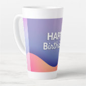 誕生日お祝いデザイン カフェラテマグ (左アングル)