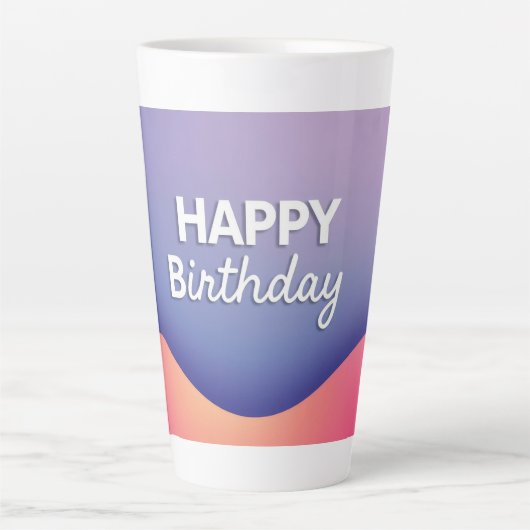 誕生日お祝いデザイン カフェラテマグ (正面)