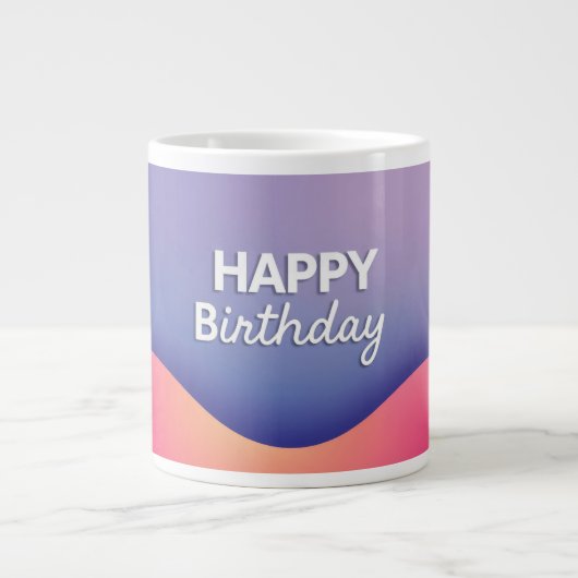 誕生日お祝いデザイン ジャンボコーヒーマグカップ (正面)