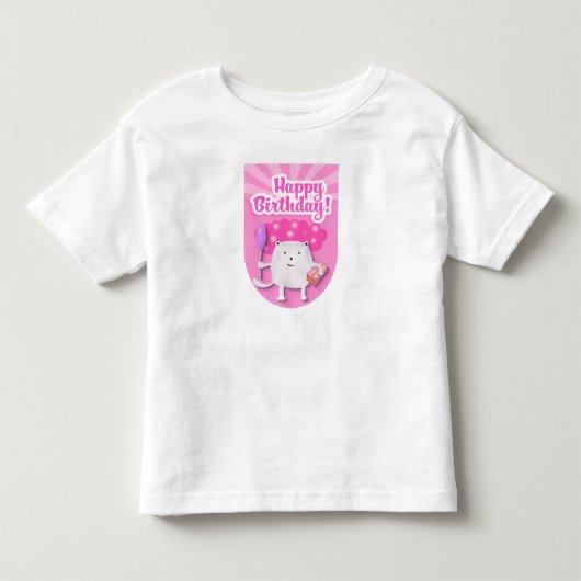 誕生日お祝いデザイン トドラーTシャツ (正面)