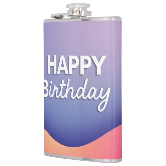 誕生日お祝いデザイン フラスク (左)