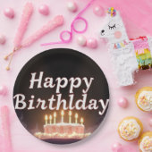 誕生日お祝いデザイン ペーパープレート (パーティー)