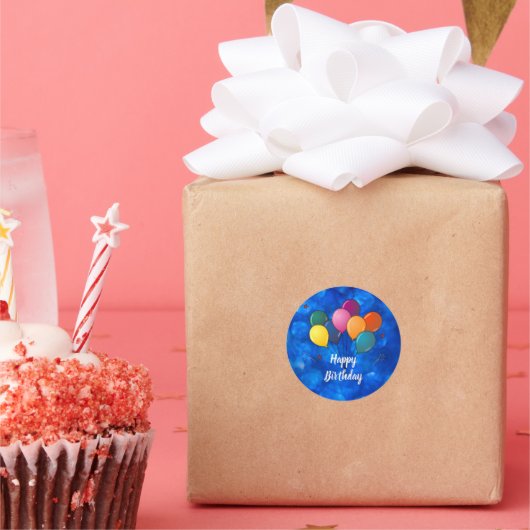 誕生日お祝いバルーン ラウンドシール (パーティー)