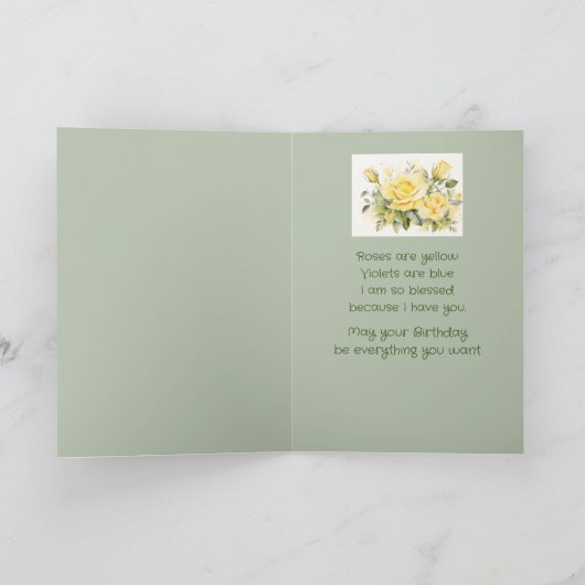 誕生日お賛美母さんお花 シーズンカード (内部)