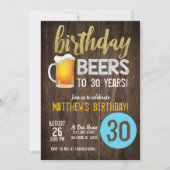 誕生日お酒 男の子の誕生日招待状 招待状 (正面)