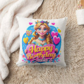 誕生日からの心からの願い クッション (ブランケット)