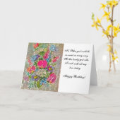 誕生日から女の子フローラ カード (黄色い花)