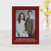 誕生日から弟へのユーモア カード (黄色い花)