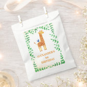 誕生日かわいいキリン&バードお洒落パーティー フェイバーバッグ (クリップ留めされた状態)