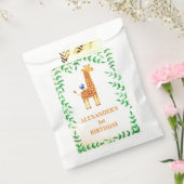 誕生日かわいいキリン&バードお洒落パーティー フェイバーバッグ (封をした状態)