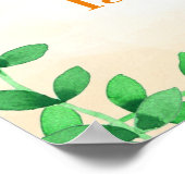 誕生日かわいいキリン&バードお洒落パーティー ポスター (角)