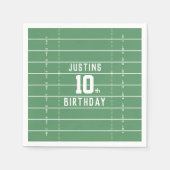 誕生日かわいいスポーツサッカーフィールド番号パーティー スタンダードカクテルナプキン (正面)