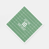 誕生日かわいいスポーツサッカーフィールド番号パーティー スタンダードランチョンナプキン (角)