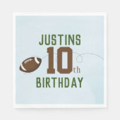 誕生日かわいいスポーツサッカー番号パーティー スタンダードランチョンナプキン (正面)
