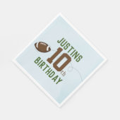 誕生日かわいいスポーツサッカー番号パーティー スタンダードランチョンナプキン (角)