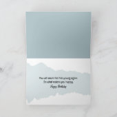 誕生日かわいい赤いコーヒーマグ カード (内部)