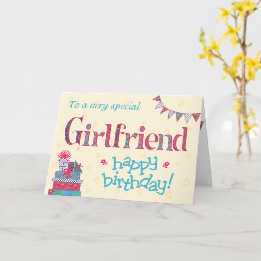 誕生日かわいらしのカード、贈り物の束 カード (黄色い花)