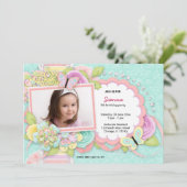 誕生日かわいらしテーマ 招待状 (スタンド正面)