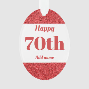 誕生日かわいらしパーソナライズされたプレゼントオーナメント70日 オーナメント