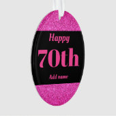 誕生日かわいらしパーソナライズされたプレゼントオーナメント70日 オーナメント (正面)