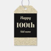 誕生日かわいらしパーソナライズされたプレゼントラベル100日 ギフトタグ (正面)