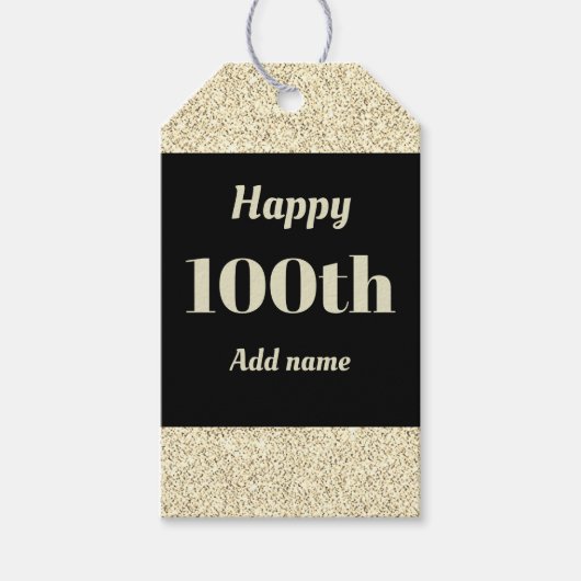 誕生日かわいらしパーソナライズされたプレゼントラベル100日 ギフトタグ (正面)