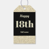 誕生日かわいらしパーソナライズされたプレゼントラベル18日 ギフトタグ (正面)