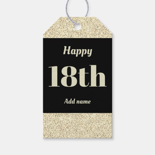 誕生日かわいらしパーソナライズされたプレゼントラベル18日 ギフトタグ (正面)