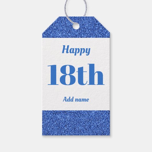 誕生日かわいらしパーソナライズされたプレゼントラベル18日 ギフトタグ (正面)