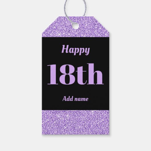 誕生日かわいらしパーソナライズされたプレゼントラベル18日 ギフトタグ (正面)