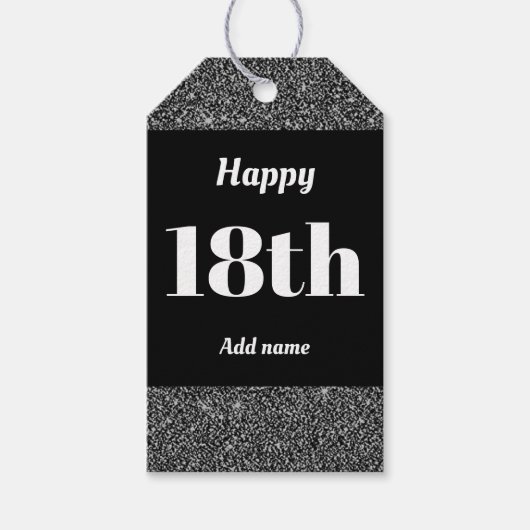 誕生日かわいらしパーソナライズされたプレゼントラベル18日 ギフトタグ (正面)