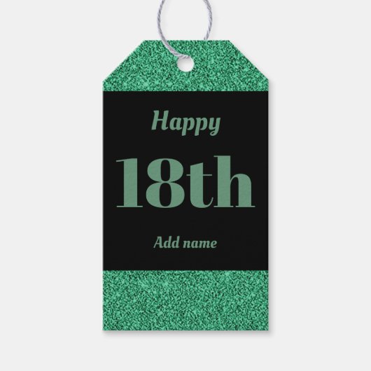 誕生日かわいらしパーソナライズされたプレゼントラベル18日 ギフトタグ (正面)