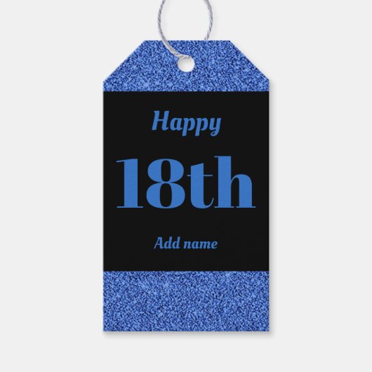 誕生日かわいらしパーソナライズされたプレゼントラベル18日 ギフトタグ (正面)