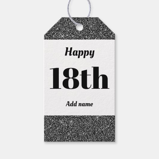 誕生日かわいらしパーソナライズされたプレゼントラベル18日 ギフトタグ (正面)