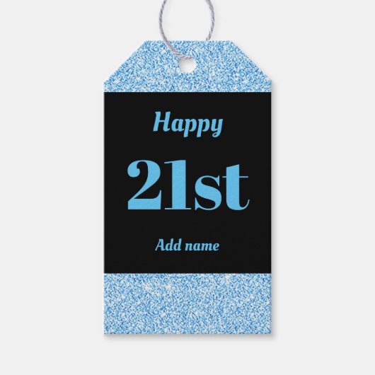 誕生日かわいらしパーソナライズされたプレゼントラベル21日 ギフトタグ (正面)