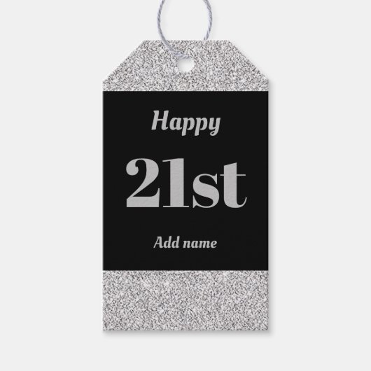 誕生日かわいらしパーソナライズされたプレゼントラベル21日 ギフトタグ (正面)